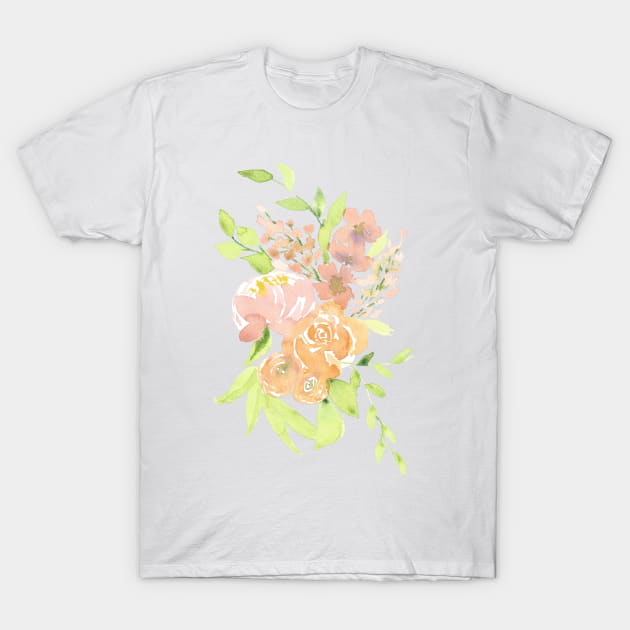 Peony and Roses T-Shirt by Sharon Rose Art